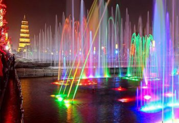 新余選定噴泉雕塑，燈光數控效果，水景藝術雕塑