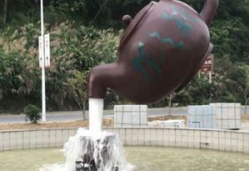 撫州小區天壺標志雕塑，多彩藝術，天壺雕塑生產廠家