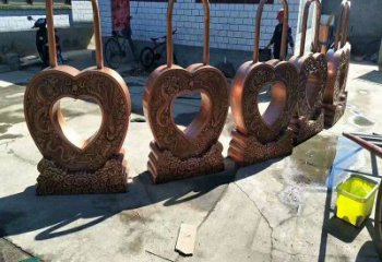 葫蘆島景觀同心鎖雕塑供應，藝術雕塑，現代鎖子雕塑供求