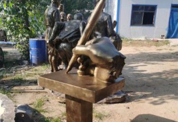 大武口手握鋼筆雕塑，街道標(biāo)識(shí)，玻璃鋼手握鋼筆雕塑廠家