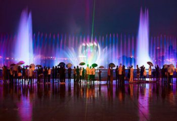 古交水景程控噴泉雕塑，高噴循環(huán)噴水方式設(shè)計(jì)