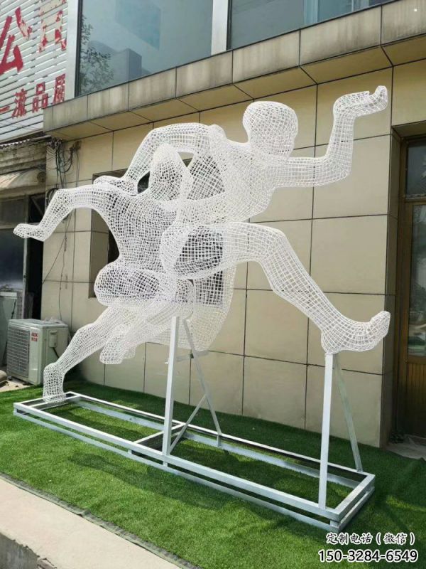 商洛鏤空健兒雕塑制造，校園雕塑，金屬鐵藝人物雕塑展品