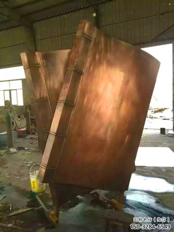 碑林鑄銅書籍供應，街景小品，銅書籍雕塑廠家優價