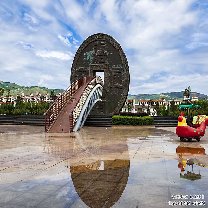 遂寧步行街古幣雕塑