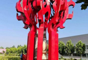 安康火球雕塑，精神堡壘火球雕塑落地展示