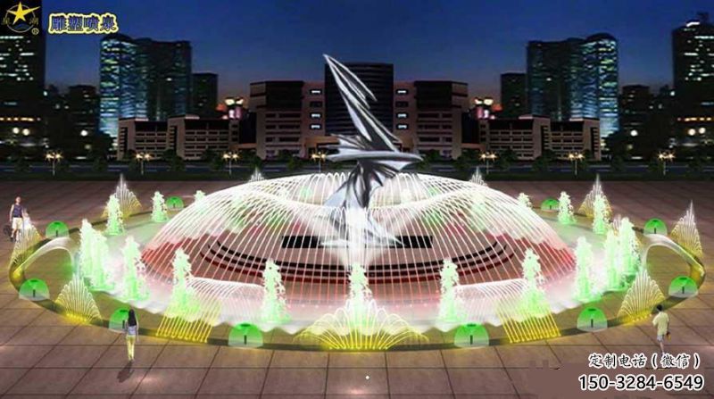 當雄水景搖擺噴泉雕塑，循環(huán)噴水模式噴泉雕塑加工