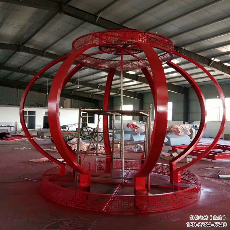 臺州景觀燈籠雕塑優(yōu)選，陸地擺件，園林不銹鋼燈籠雕塑供應(yīng)