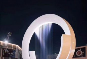 涪陵圓環(huán)噴泉雕塑，水景藝術(shù)原理，水景圓環(huán)雕塑廠家